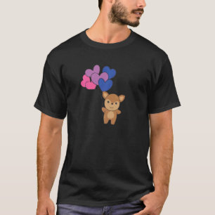 T-shirt Bi Drapeau Balloon Coeurs Fierté Lgbtq Cerf