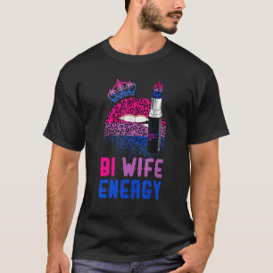 T-shirt Bi Femme Énergie Leopard Lèvres Bisexualité Bi Pri
