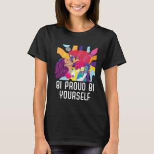 T-shirt Bi Fiers Bi Yourself Rainbow Pride Bisexualité LGB