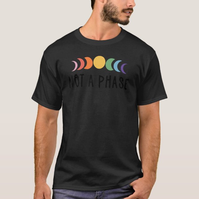 T-shirt Bi Pride Pas Une Phase Bisexuel Pride Lune (Devant)