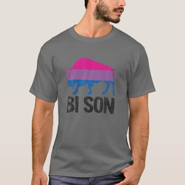 T-shirt Bi Son Funny Bisexual Pride Pun Rainbow LGBT Drape (Devant)