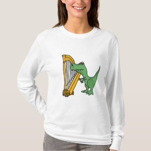 T-shirt BI T-Rex jouant la chemise d'harpe