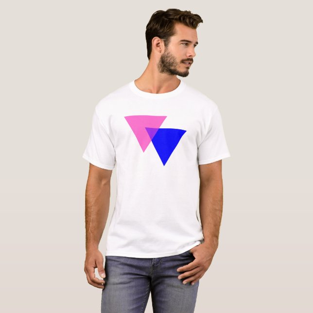 T-shirt Biangles Fierté Bisexuelle (Devant entier)