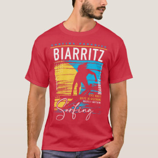 T-shirt Biarritz Surf Surf Rétro Graphisme Vintage Surfer
