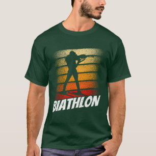 T-shirt Biathlon Biathlons Sports Biathlète rétro