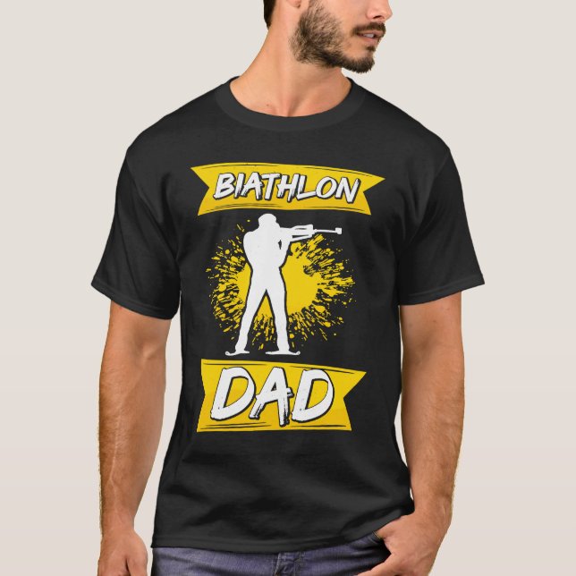 T-shirt Biathlon Dad  Winter Sports Biathlete Father Mount (Devant)