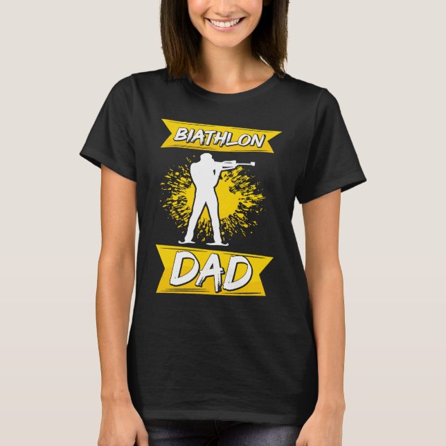 T-shirt Biathlon Dad  Winter Sports Biathlete Father Mount (Devant)