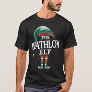 T-shirt Biathlon Elf Christmas Group Xmas Pajama Party
