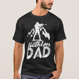 T-shirt biathlon papa sport sports d'hiver biathlète skieu