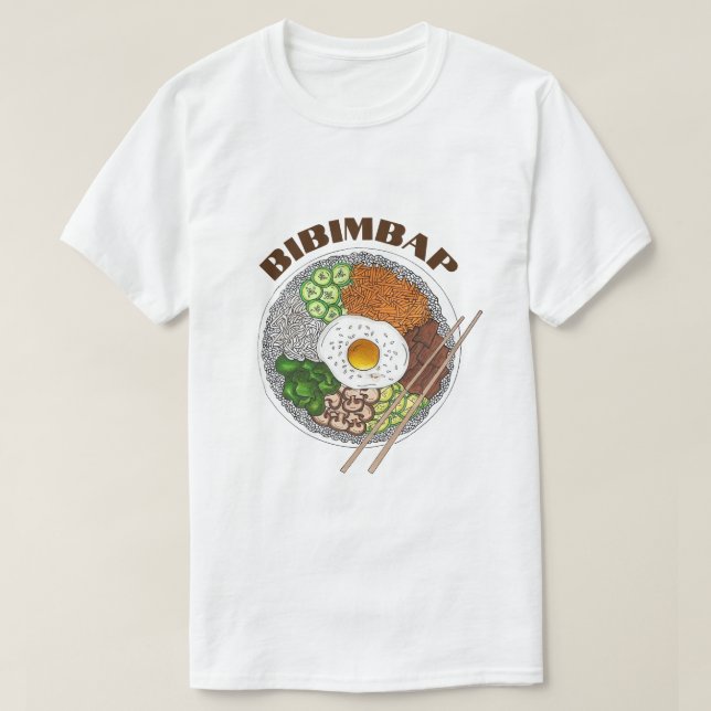 T-shirt Bibimbap Cuisine coréenne Cuisine Cuisine Riz Egg  (Design devant)