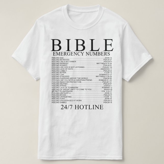 T-shirt Bible (Design devant)