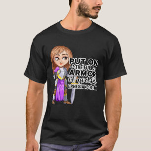 T-shirt Bible chrétienne Motivation Armure de Dieu Ephésie