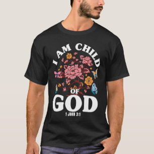 T-shirt Bible chrétienne Verse 1 Jean 31 Papillon à fleurs