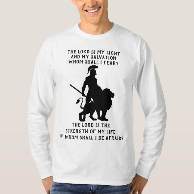 T-shirt Bible chrétienne Verse Psaume 27 (Devant)