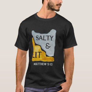 T-shirt Bible chrétienne Verse Salty Et Lit Matthew 513-15
