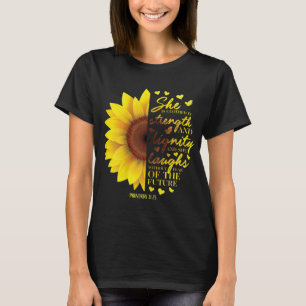 T-shirt Bible chrétienne Verse Tournesol Écriture Religion