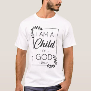 T-shirt Bible Chrétienne Verset Je Suis Un Enfant De Dieu 