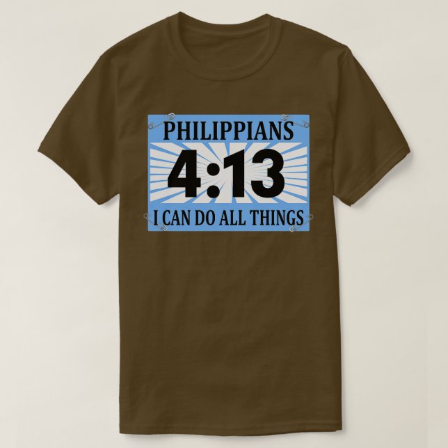 T-shirt Bible de course chrétienne Philippiens 413 Je peux (Design devant)