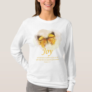 T-shirt Bible du papillon chrétien pour les femmes Verse :