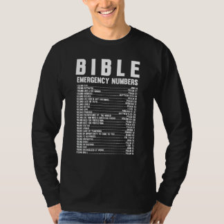 T-shirt Bible Emergency Hotline Numbers  Bible Verse