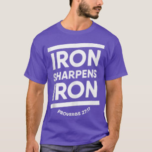 T-shirt Bible Verse Proverbes 2717 Iron Sharpens Fer Chris