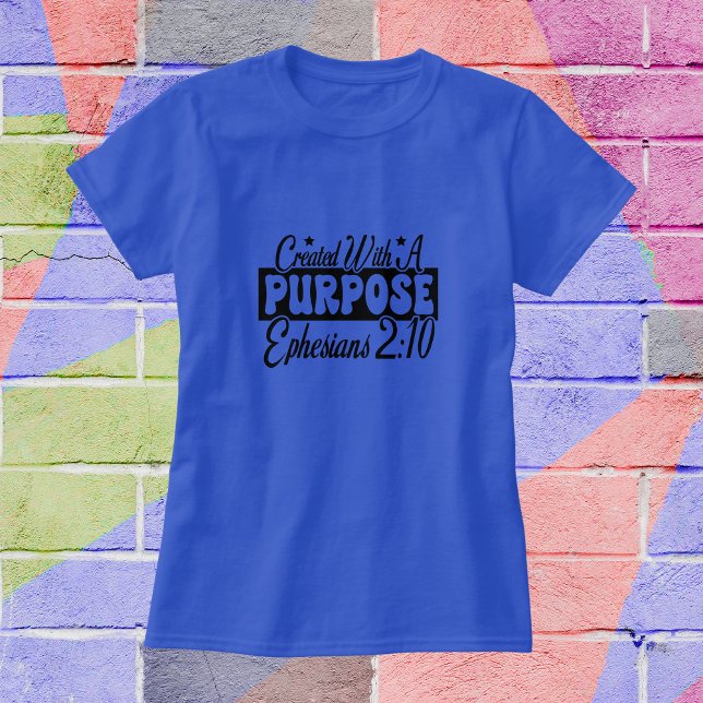 T-shirt Bible Verse ''Purpose'' Typography Personalize (Créateur téléchargé)