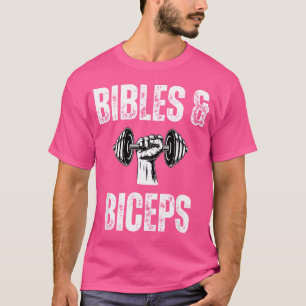 T-shirt Bibles Et Biceps Barbell Christian Workout Dumbbe
