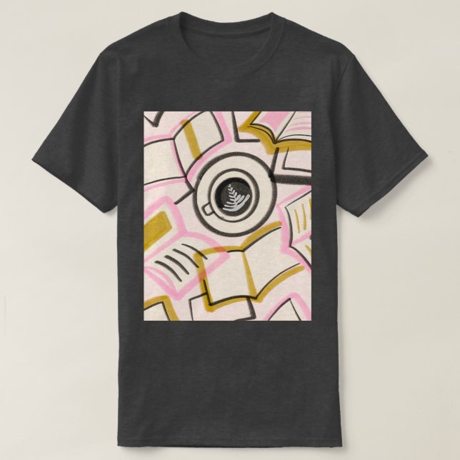 T-shirt Bibliophiles Latte Break 2 (Design devant)