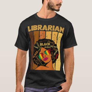 T-shirt Bibliothécaire afro-américaine femmes historienne