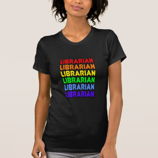 T-shirt Bibliothécaire arc-en-ciel