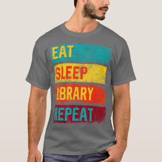 T-shirt Bibliothécaire Cadeau Manger Bibliothèque de somme