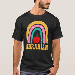 T-shirt Bibliothécaire Crayon Arc-en-ciel Femmes Retour à