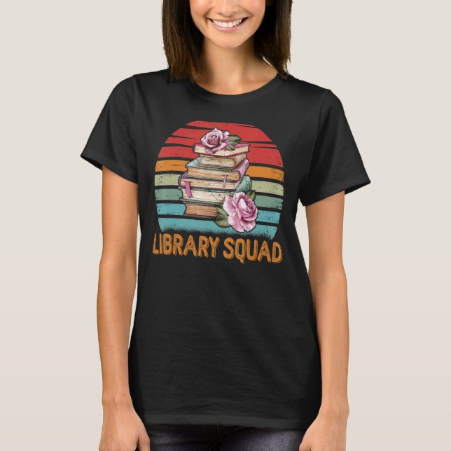 T-shirt Bibliothécaire de l'équipe de bibliothèque ver de  (Devant)