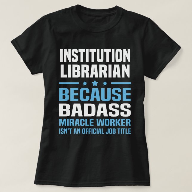 T-shirt Bibliothécaire de l'institution (Design devant)