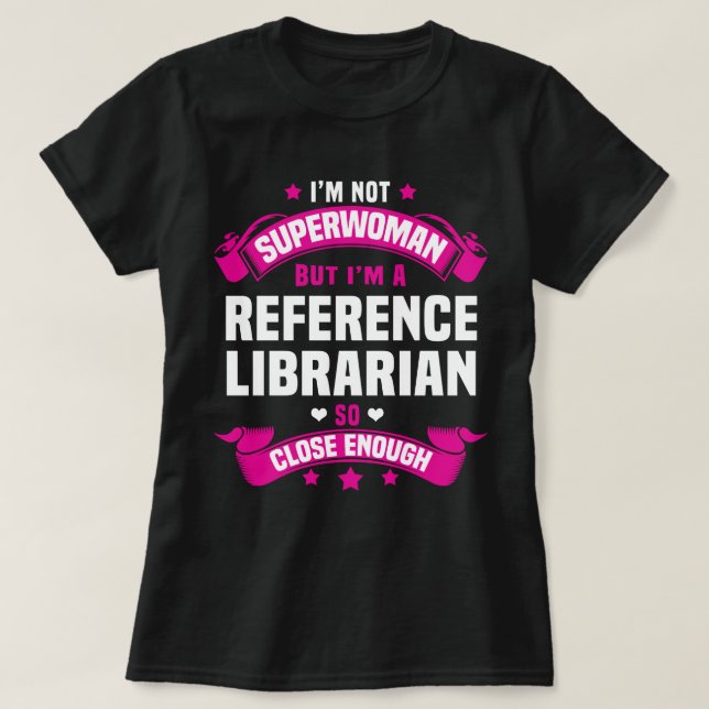 T-shirt Bibliothécaire de référence (Design devant)