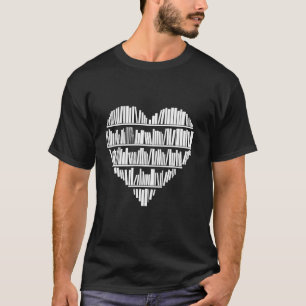 T-shirt Bibliothécaire du coeur du livre Lecture bibliothè
