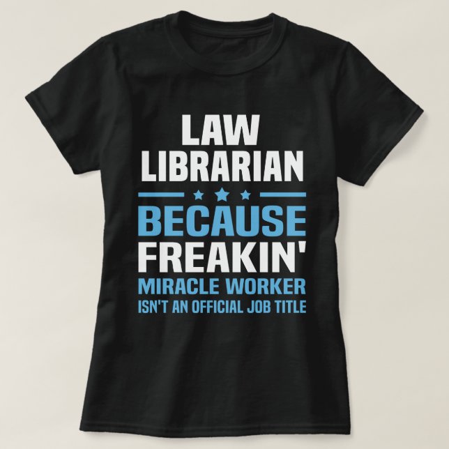 T-shirt Bibliothécaire en droit (Design devant)