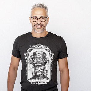 T-shirt Bibliothécaire graphique Steampunk