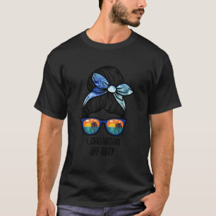 T-shirt Bibliothécaire hors service Nœud désordonné Couché