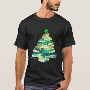 T-shirt Bibliothécaire Livre Lover Christmas Tree Lights J