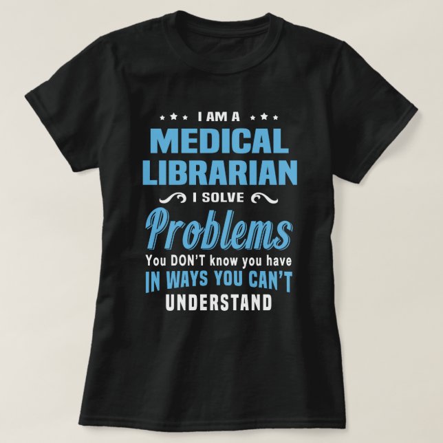 T-shirt Bibliothécaire Médicale (Design devant)