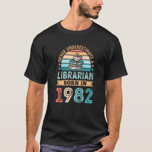 T-shirt Bibliothécaire Né En 1982 40e Anniversaire Lover