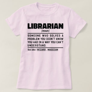 T-shirt Bibliothécaire Noun Définition Lecture Lover Drôle