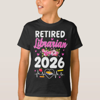 T-shirt Bibliothécaire retraitée prévue 2026 bibliothécair