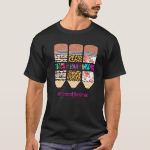 T-shirt Bibliothécaire scolaire Tie Dye Apprendre l'amour