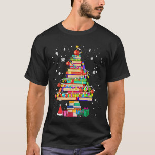 T-shirt Bibliothèque de Noël Joyeux Petit Livre d'or Lib