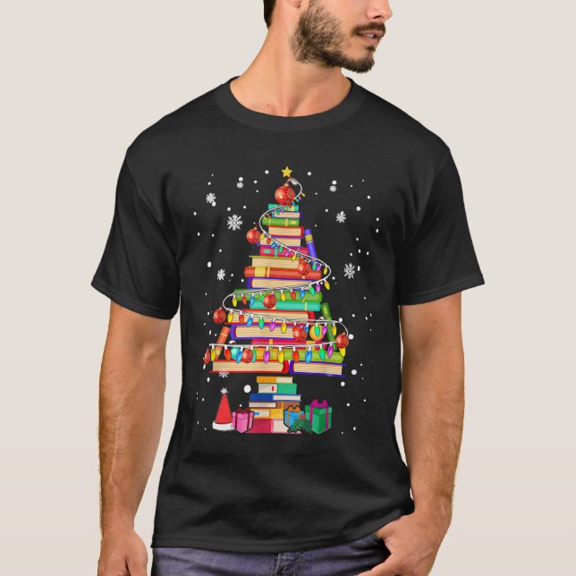 T-shirt Bibliothèque de Noël Joyeux Petit Livre d'or Libra (Devant)