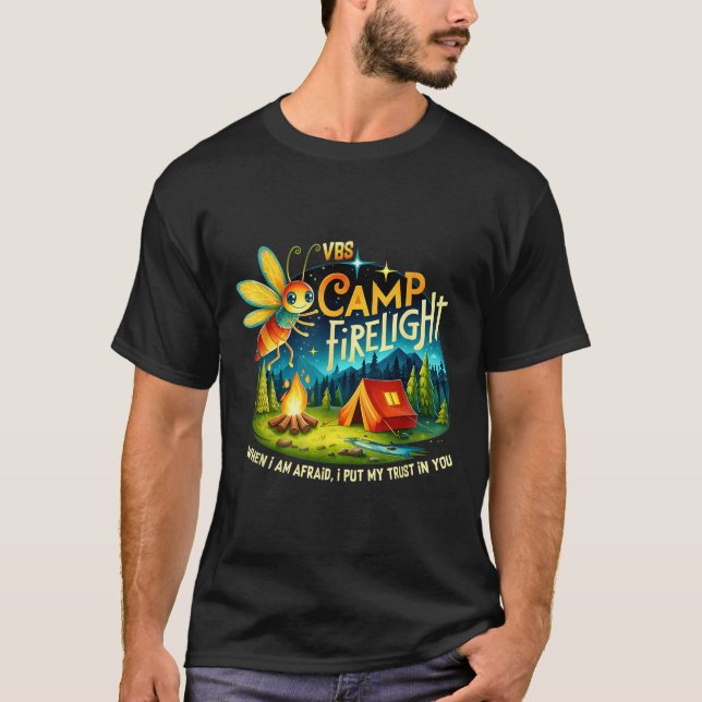 T-shirt Bibliothèque de vacances de camp de feu d'artifice (Devant)