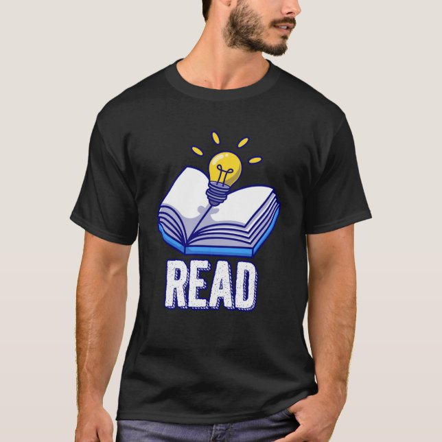 T-shirt Bibliothèque d'enseignants Lire le livre Club Ligh (Devant)