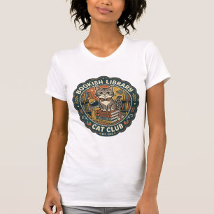 T-shirt Bibliothèque livresque Chat POD Vector Art - Bibli